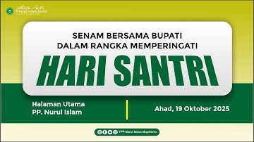 🔴[LIVE] Senam Bersama Bupati memperingati Hari Santri Nasional  [Ahad, 19 Oktober 2025]