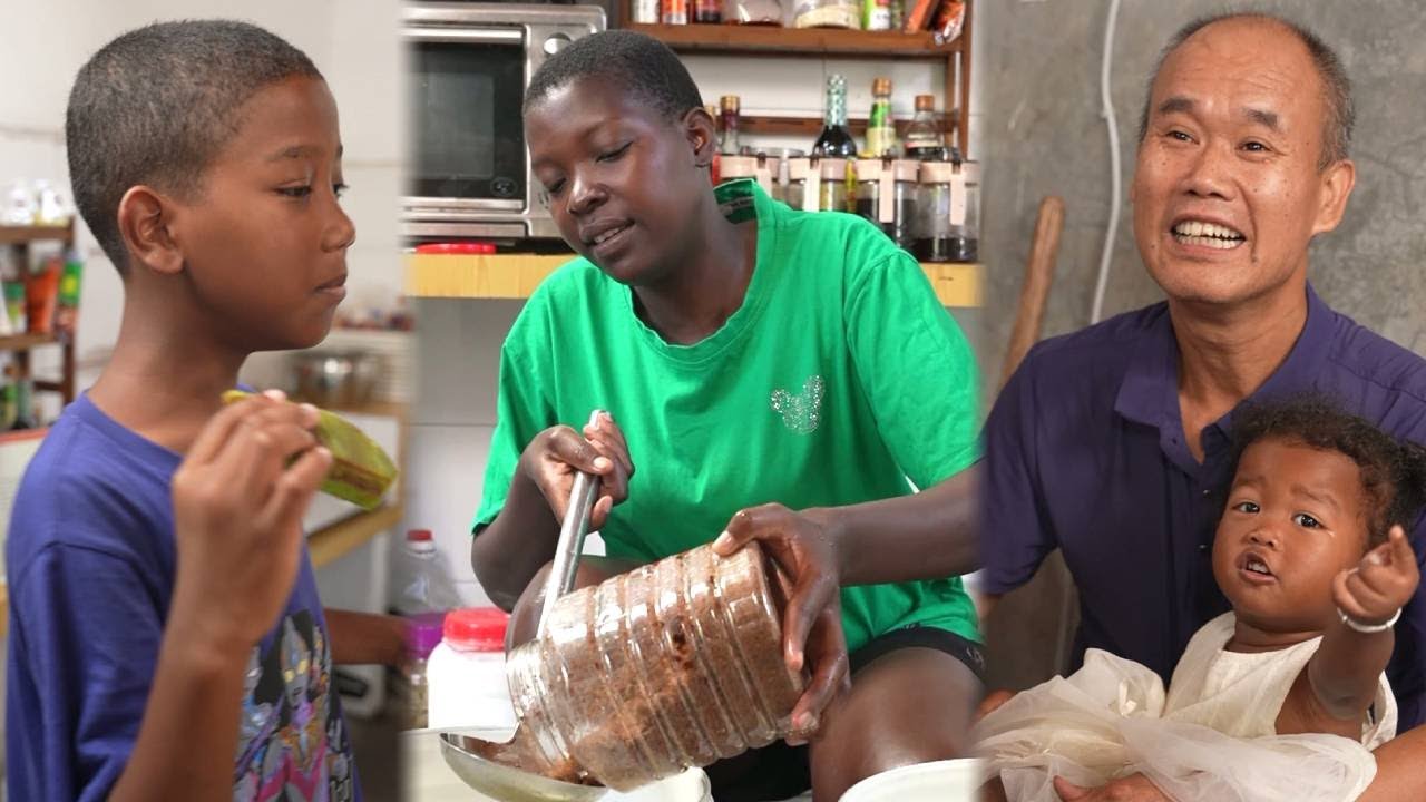 It’s my turn to make something tasty today, and Yue really wants to help!