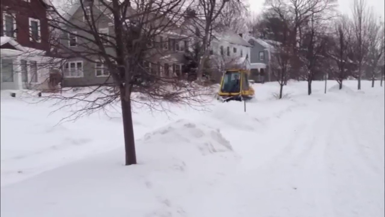 Sidewalk snow plow in Shaker Heights YouTube