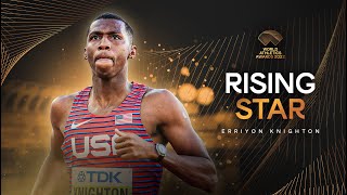 Erriyon Knighton 🇺🇸 wins Male Rising Star | World Athletics Awards 2022