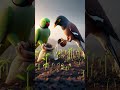 "The Parrot and the Myna’s Hard Work Washed Away 😢 | Short Moral Story" #ai #parrot #myna