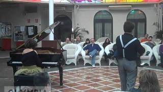 Concierto a cargo de Dédalo Ensamble en la terraza del hotel Olympia, en Valencia