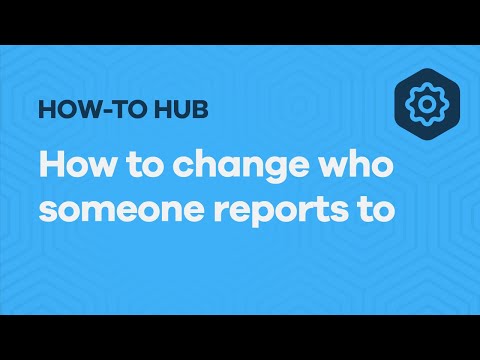 How to change who someone reports to (UK)