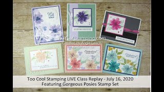Too Cool Stamping LIVE Class Replay: Gorgeous Posies