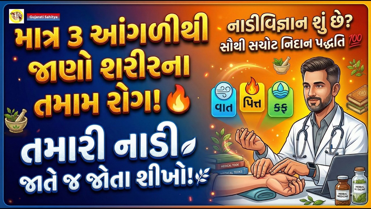 Ayurveda health tips જાતે નાડી જોતા શીખો: માત્ર 3 આંગળીઓથી સચોટ નિદાન 💯 | Nadi Vigyan Gujarati