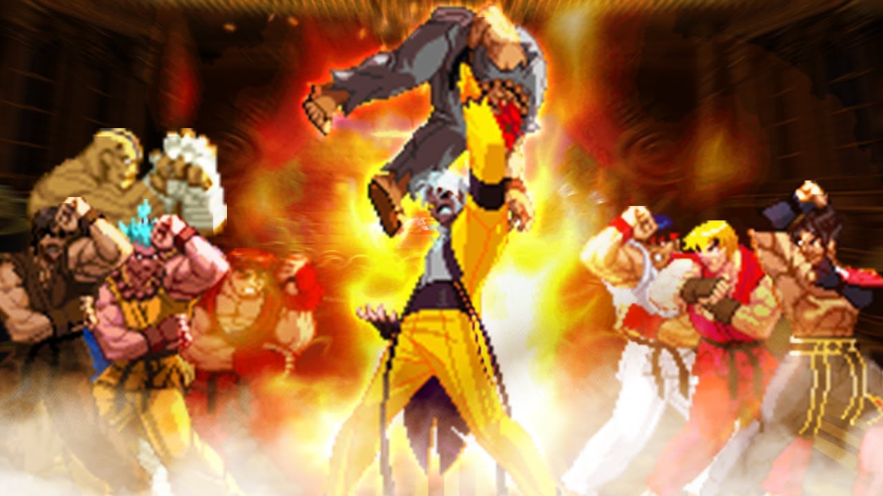 Legend Gold Metal God Rugal vs Everyone! King of Fighters vs Street ...