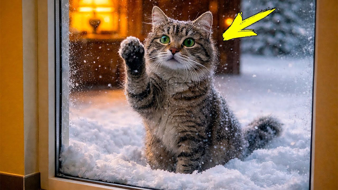 Замерзающая бездомная кошка просится в дом мужчине. Он впустил и пожалел о последствиях!