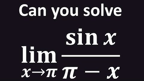 Limit of (sin x)/(pi - x) as x approaches pi
