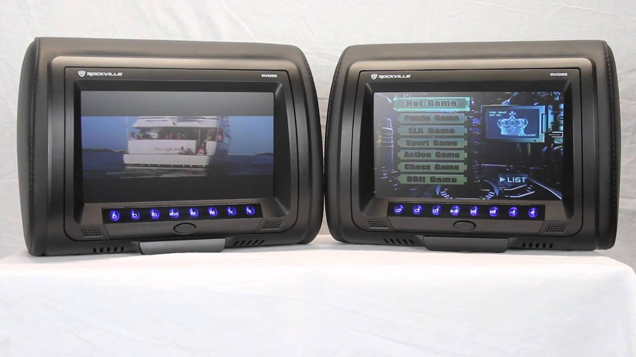Rockville RVD95 Headrest Entertainment System Overview YouTube