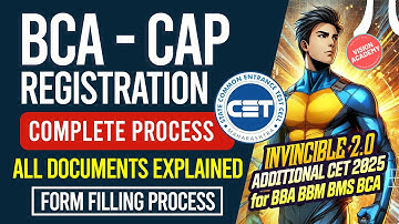 BCA CAP Registration Form Filling Process 🔥 Step by step guide with all documents explained