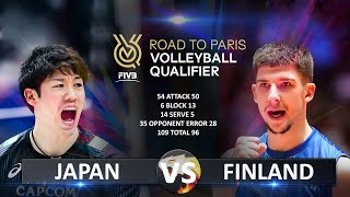 Japan vs Finland | Volleyball Olympic QT 2023