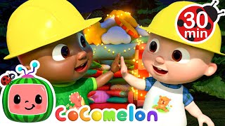 We Build a Pillow Fort to Camp Overnight | Cocomelon and Little Angel Nursery Rhymes