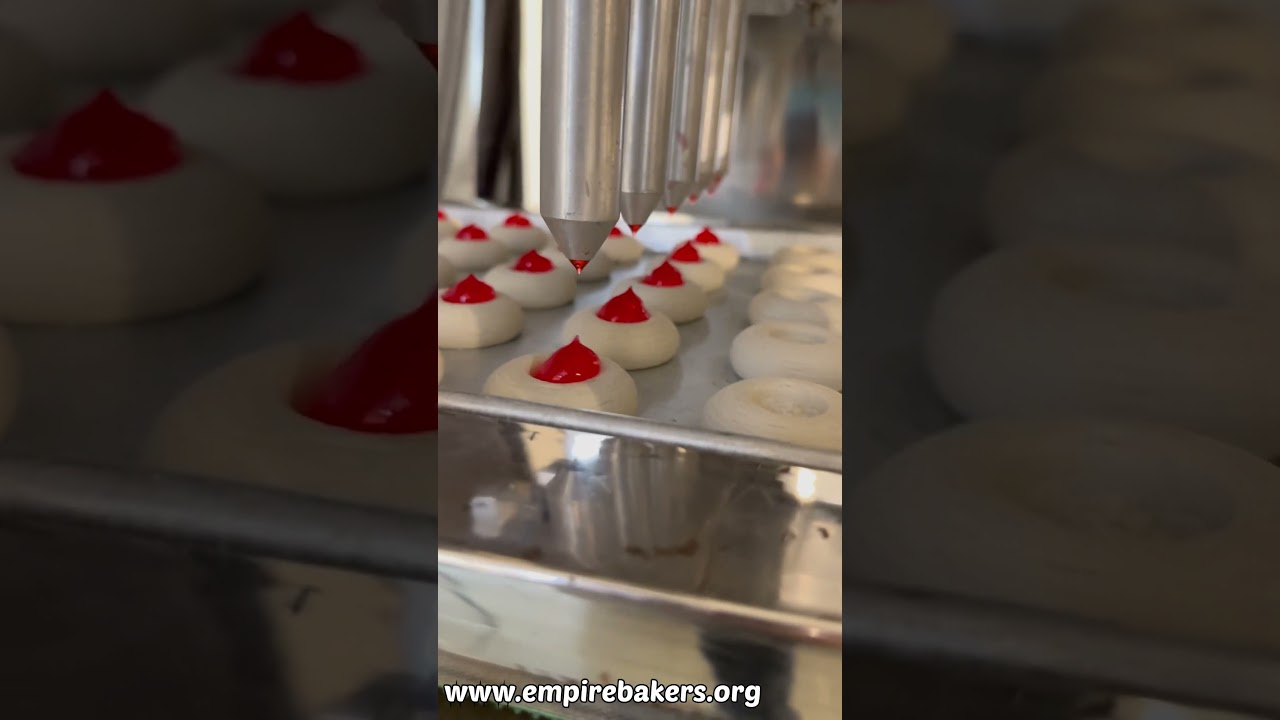 AUTOMATIC JAM TOPPING MACHINE |JAM COOKIES 🍪| JAM BISCUITS |