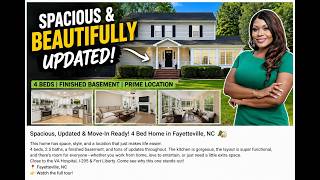 This Fayetteville Home Has SO Much Space! 🏡   4 Beds   Finished Basement
