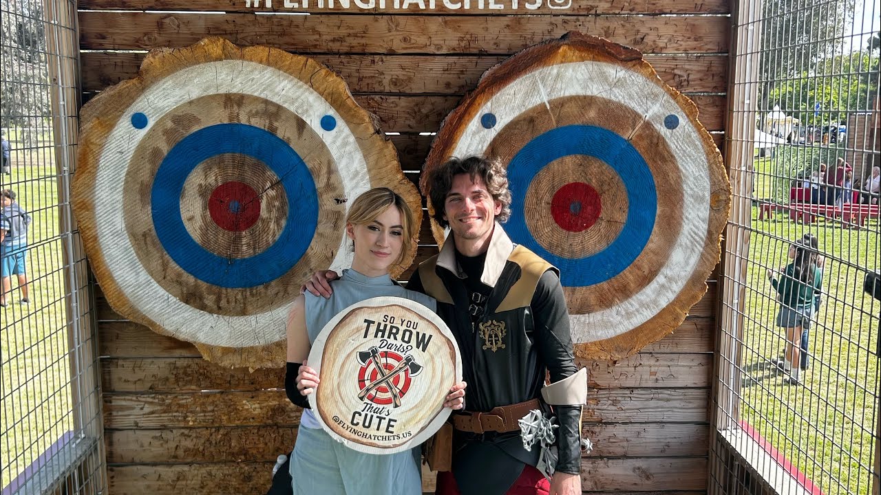Trevor and Sypha Go Axe Throwing