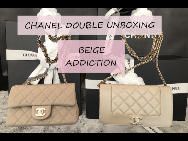 Chanel Classic Medium Double Flap, 21S Dark Beige Iridescent