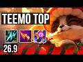 TEEMO vs DARIUS (TOP) | EUNE Master | 26.9
