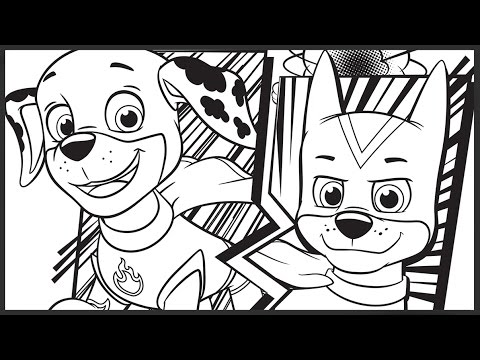 Paw Patrol Drawing Pages To Color For Kids Coloring Book with Colored