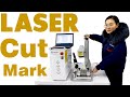 Fiber laser engraving cutting machine for metal and plastic  bogong laser marking machine for sale