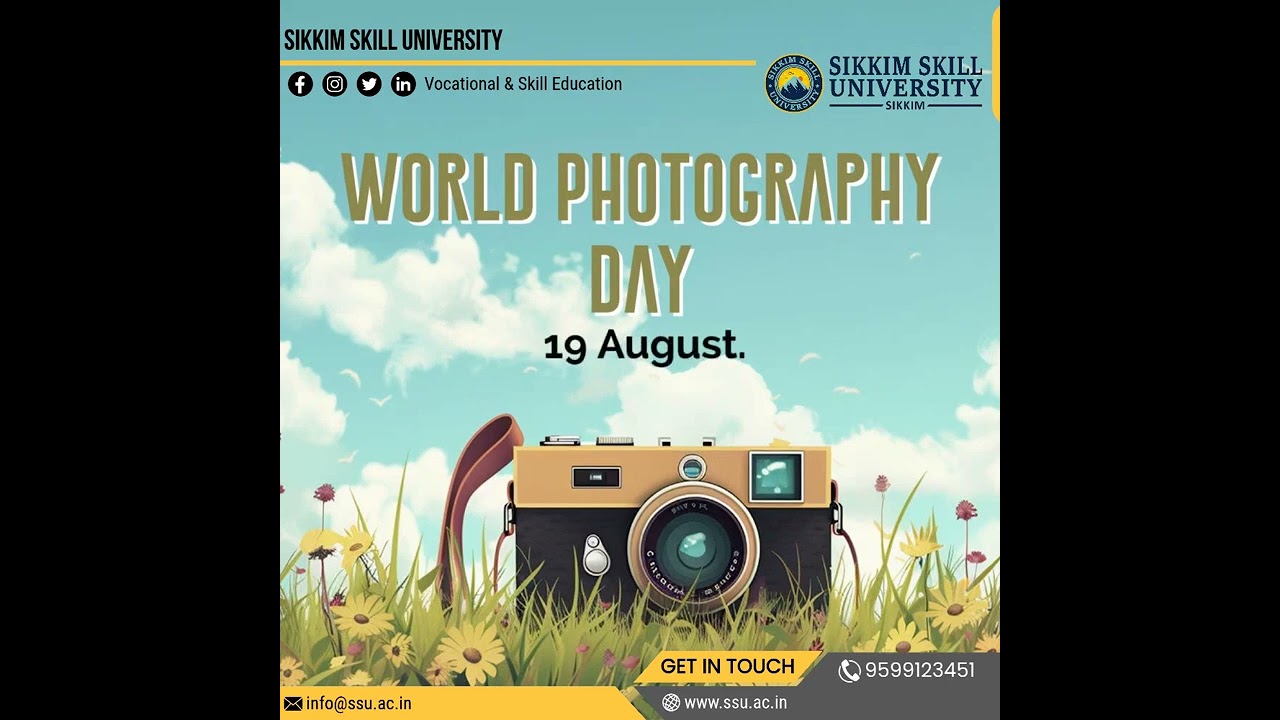 📸 Celebrating World Photography Day with Passion & Perspective — Sikkim Skill University Honors Art!