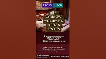 🏨 AI WordPress Websites for Hotels & Resorts  Troika Tech Services
