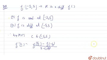 If f : [ 5, 5] Ris a differentiable function and if f^(prime)(x)doesnot vanish anywhere, then pr...
