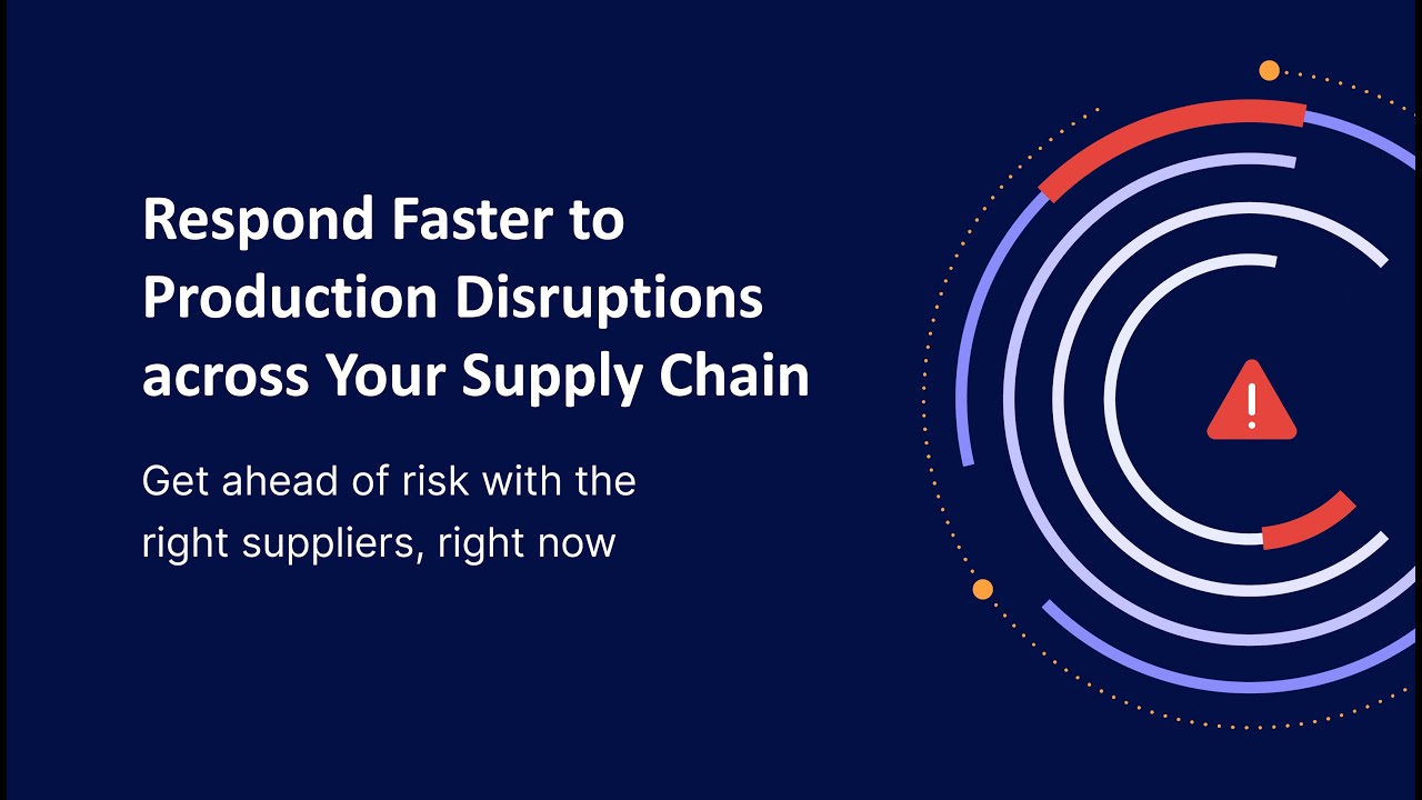 Take Control of Risk for Competitive Advantage:Production Disruption Tutorial