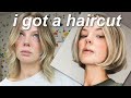 I GOT A 90s BOB - my new short hair, my favorite no foundation makeup, and a dinner party *VLOG*