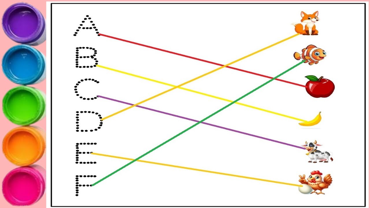 A to F Matching Game 🧠✨ | Learn with Izsha | Kids Learning & Tracing Fun for Toddlers