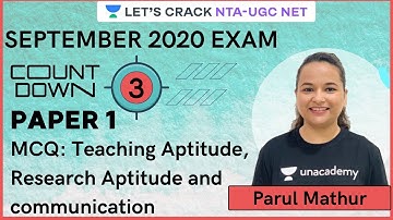 MCQ: Teaching Aptitude, Research Aptitude and communication | Paper 1 | NTA-UGC NET | Parul Mathu