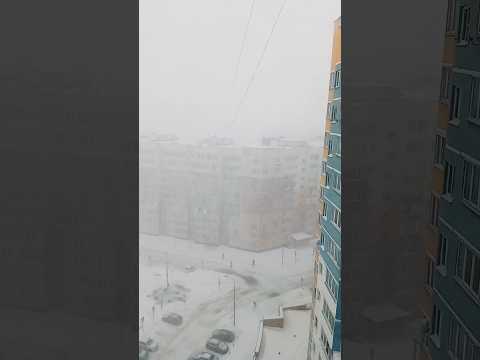 НИЧЕГО СЕБЕ БУРАН!ШКВАЛЬНЫЙ ВЕТЕР, налетела вьюга,сильная метель. город Иваново. Погода сегодня.