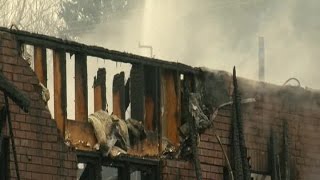 RAW: Daylight shows damage after funeral home fire