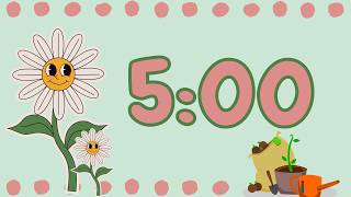 5 Minute Cute Silent Flower Classroom  Timer