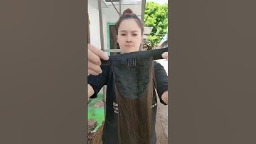 Tóc cột thanh quấn phối lai bạch kim thẳng dài #toccot