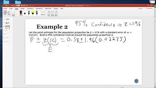 Section 8.1 Example 2 Confidence Interval