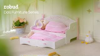 ROBUD Wooden All-in-One Baby Doll Bunk Bed Sofa with Mattress WRP47 screenshot 3