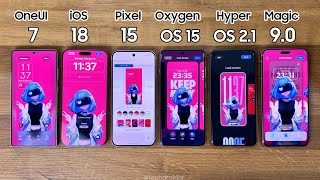 OneUI 7 vs iOS 18 vs Pixel OS vs OxygenOS 15 vs HyperOS 2.1 - BEST Lock Screen Customisation screenshot 5