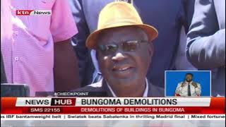 Former Bungoma governor Wycliffe Wangamati's family building brought down