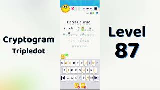 Cryptogram Tripledo Level 87 Solutions 🧩 | Logic Puzzle Game | Mini Boss