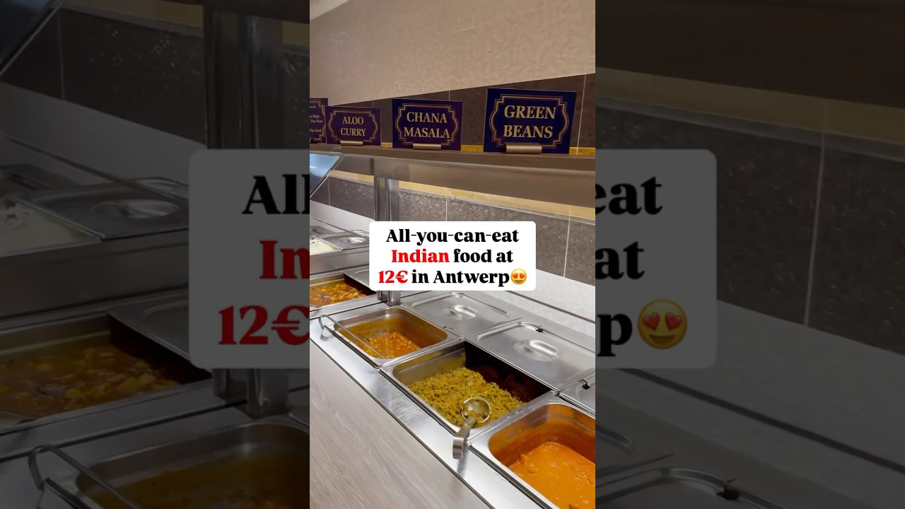 12€ Indian buffet in Antwerp #shorts #belgium #indianfood
