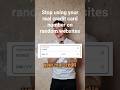 Stop Using Your Real Credit Card Online! (Do This Instead) #cybersecurity