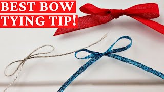 Bow Tying *Hack* For Beginners - No Fail Bow Tying Tip!