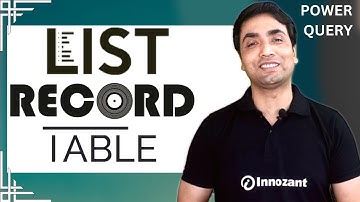 Power Query-List Record & Table-Explanation with Example