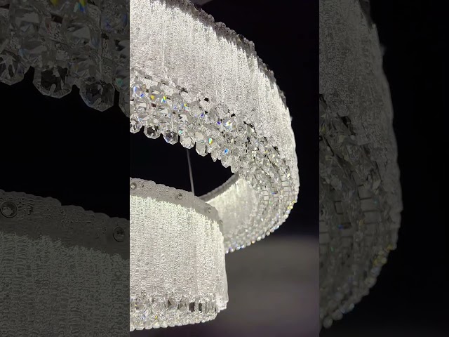 Redefine luxury illumination with our tiered crystal chandelier