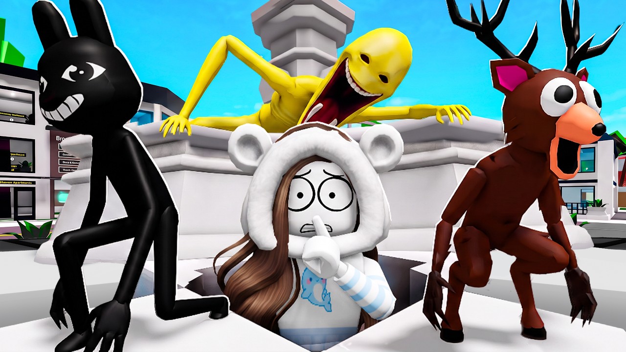 NASCONDITI dai MOSTRI di ROBLOX per VINCERE su BROOKHAVEN!