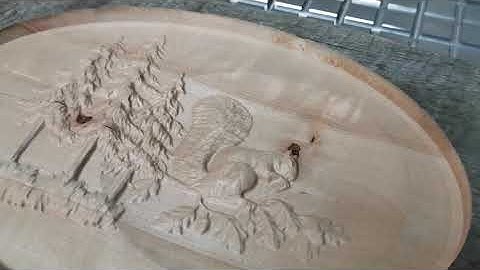 3D wood milling with CNC router machine COMAGRAV NOTUS PLUS