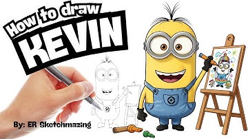 💛 How to Draw KEVIN the Minion from Despicable Me | Easy Step-by-Step Tutorial | ER Sketchmazing