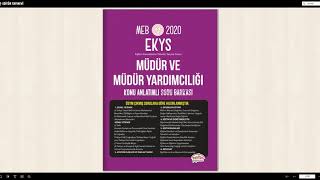 2020 MEB EKYS Müdür ve Müdür Yardımcılığı Konu Anlatımlı Soru Bankası