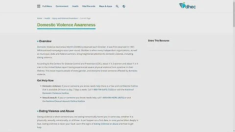DHEC launches new webpage to help domestic violence victims