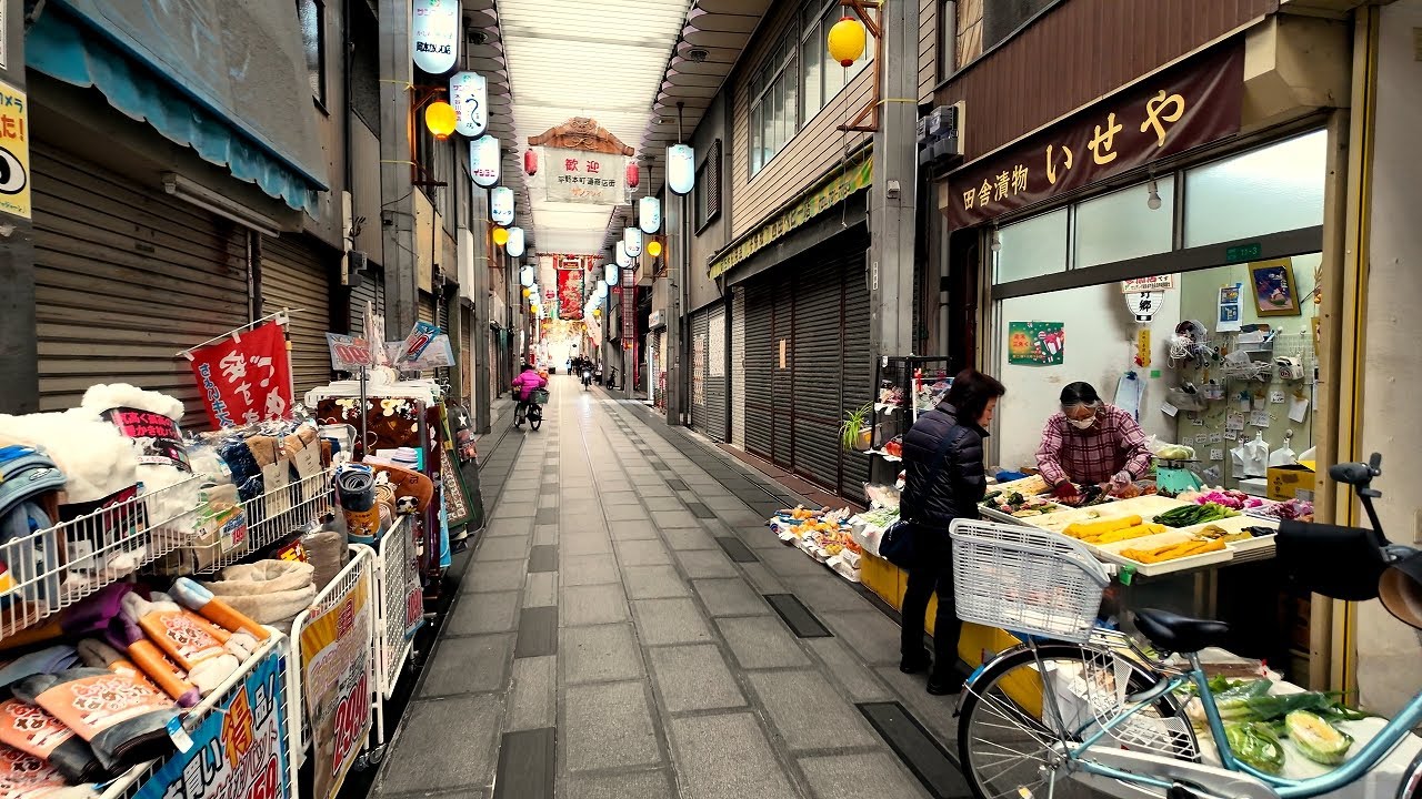 大阪 平野の商店街と町屋を巡る散歩【4K大阪街歩き】Japan Osaka 4K walking tour/Hirano